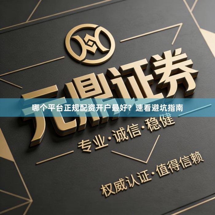 哪个平台正规配资开户最好？速看避坑指南