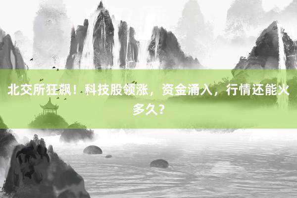 北交所狂飙！科技股领涨，资金涌入，行情还能火多久？