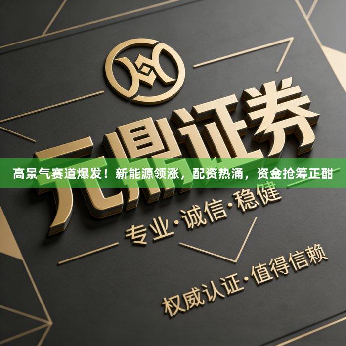 高景气赛道爆发！新能源领涨，配资热涌，资金抢筹正酣