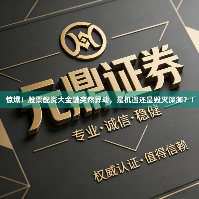 惊爆！股票配资大金融突然异动，是机遇还是毁灭深渊？！