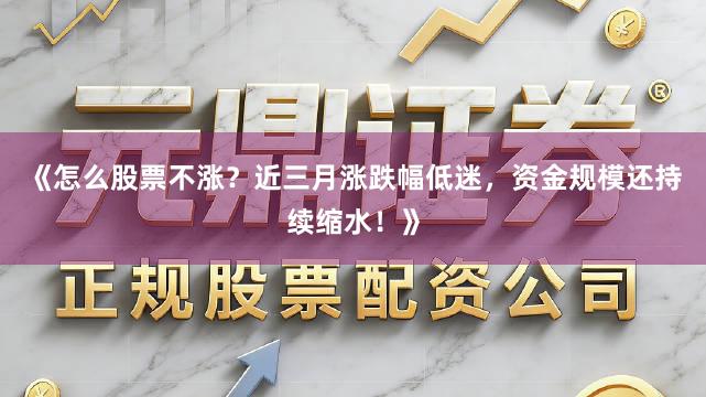 《怎么股票不涨？近三月涨跌幅低迷，资金规模还持续缩水！》