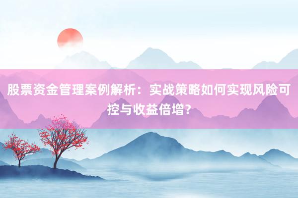 股票资金管理案例解析：实战策略如何实现风险可控与收益倍增？
