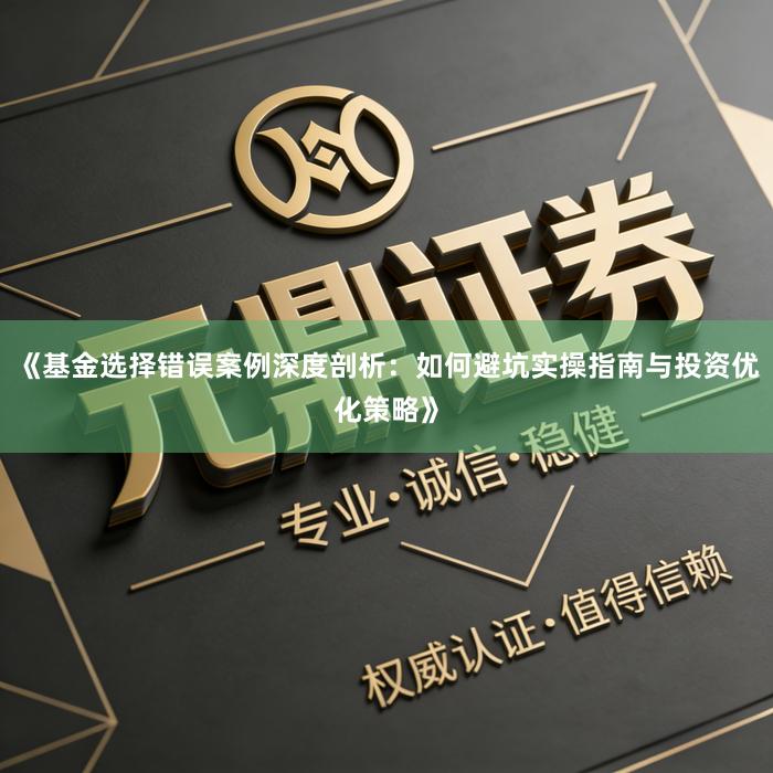 《基金选择错误案例深度剖析：如何避坑实操指南与投资优化策略》